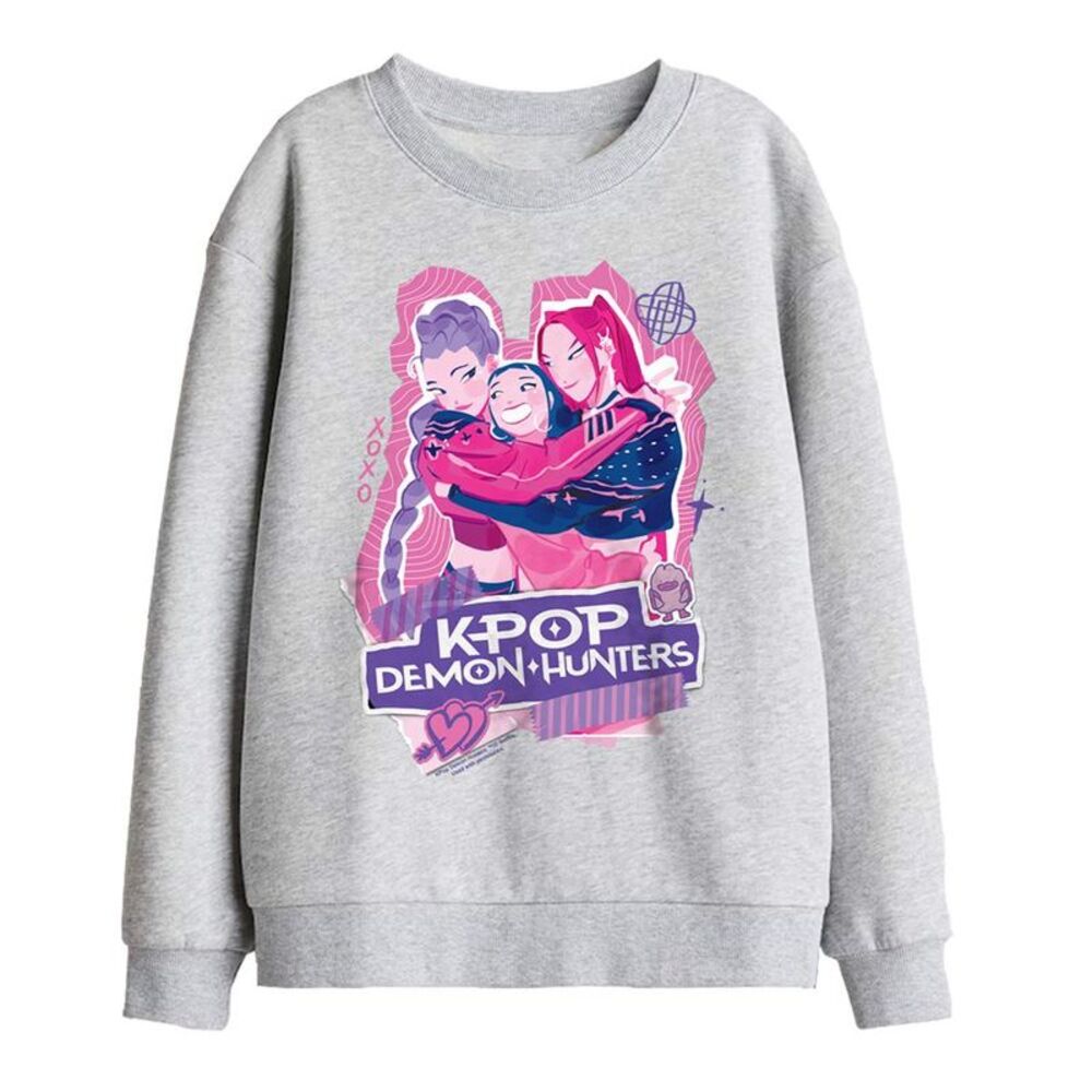 K-Pop Demon Hunters Childrens/Kids Huntr/X Scrapbook Sweatshirt / Athletic Heath